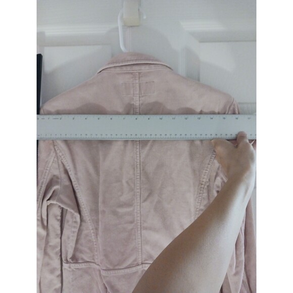 F. C. U. K. Jeans Pink Long Sleeve Blazer Womens 8 Corduroy 2 button Y2K Prep - Picture 5 of 14